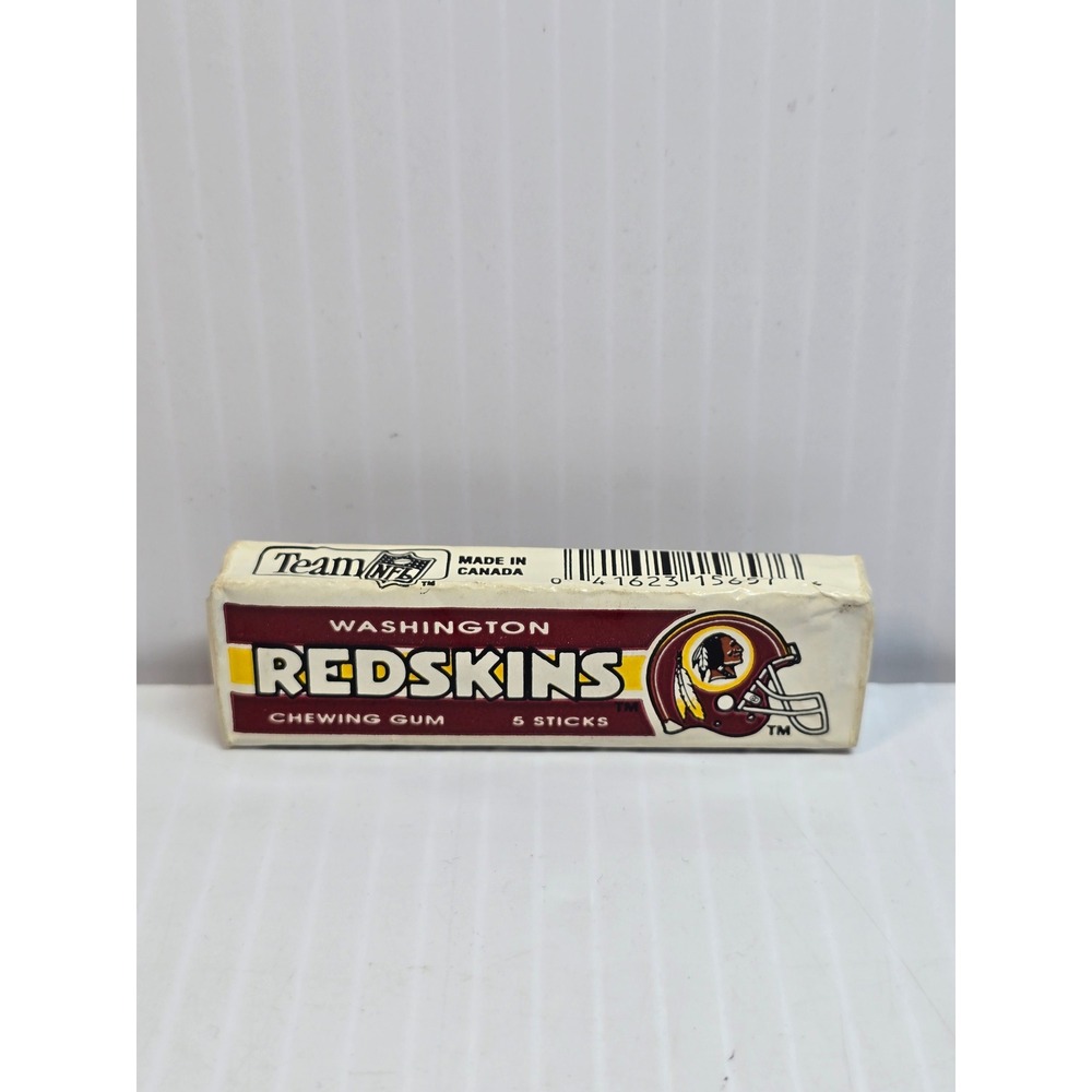 Washington Redskins Chewing Gum 5 Sticks Team NFL Collectible Vintage - Picture 1 of 5